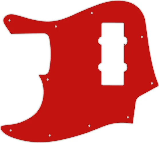 WD Custom Pickguard For Left Hand Fender 2014 Made In China Modern Player Jazz Bass Satin #07 Red/White/Red