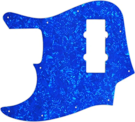 WD Custom Pickguard For Left Hand Fender 2014 Made In China Modern Player Jazz Bass Satin #28BU Blue Pearl/Whi