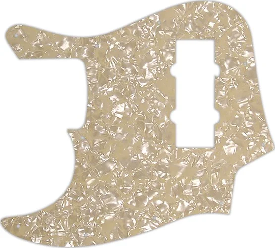 WD Custom Pickguard For Left Hand Fender 2014 Made In China Modern Player Jazz Bass Satin #28C Cream Pearl/Cre