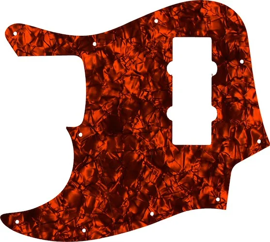 WD Custom Pickguard For Left Hand Fender 2014 Made In China Modern Player Jazz Bass Satin #28OP Orange Pearl/Black/White/Black