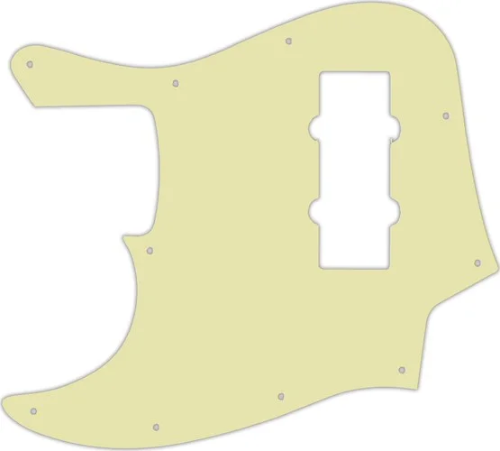 WD Custom Pickguard For Left Hand Fender 2014 Made In China Modern Player Jazz Bass Satin #34 Mint Green 3 Ply
