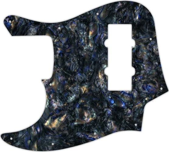 WD Custom Pickguard For Left Hand Fender 2014 Made In China Modern Player Jazz Bass Satin #35 Black Abalone