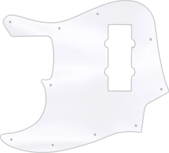 WD Custom Pickguard For Left Hand Fender 2014 Made In China Modern Player Jazz Bass Satin #45T Clear Acrylic T