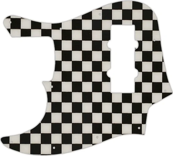 WD Custom Pickguard For Left Hand Fender 2014 Made In China Modern Player Jazz Bass Satin #CK01 Checkerboard Graphic