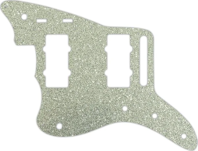 WD Custom Pickguard For Left Hand Fender 2014-2019 Made In Mexico Troy Van Leeuwen Jazzmaster #60SS Silver Sparkle 