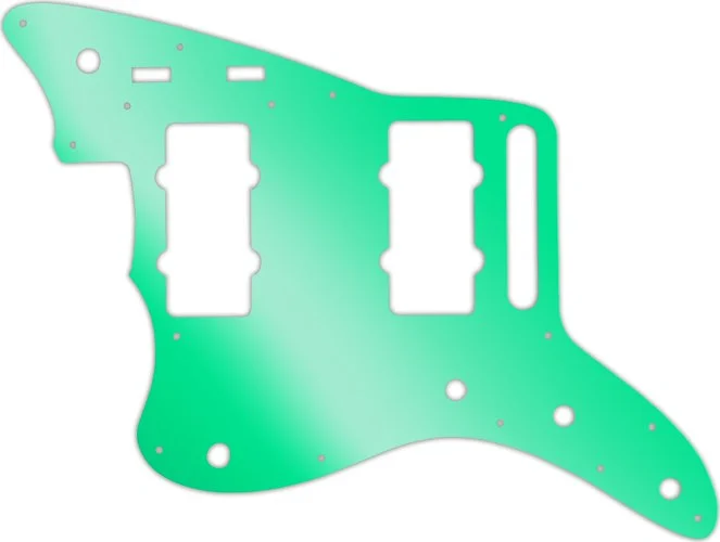 WD Custom Pickguard For Left Hand Fender 2014-2019 Made In Mexico Troy Van Leeuwen Jazzmaster #10GR Green Mirr