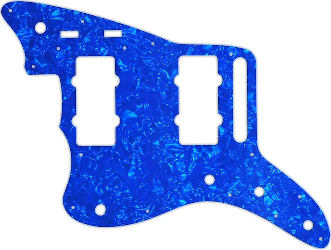 WD Custom Pickguard For Left Hand Fender 2014-2019 Made In Mexico Troy Van Leeuwen Jazzmaster #28BU Blue Pearl
