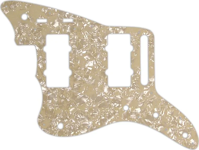 WD Custom Pickguard For Left Hand Fender 2014-2019 Made In Mexico Troy Van Leeuwen Jazzmaster #28C Cream Pearl