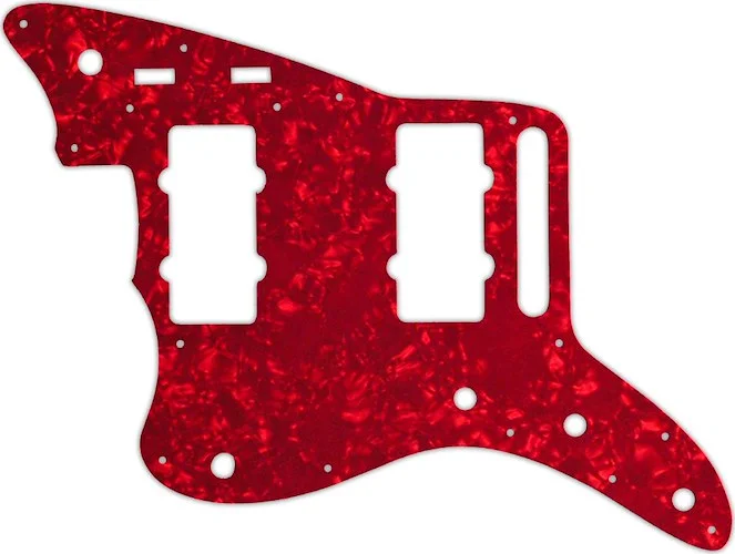 WD Custom Pickguard For Left Hand Fender 2014-2019 Made In Mexico Troy Van Leeuwen Jazzmaster #28R Red Pearl/W