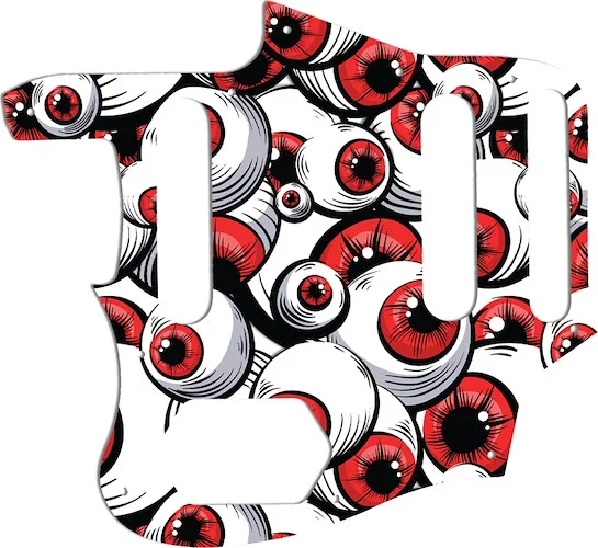 WD Custom Pickguard For Left Hand Fender 2015-2018 Made In Mexico Classic Series 60s Jaguar Lacquer #GHA01 Red Eye Graphic