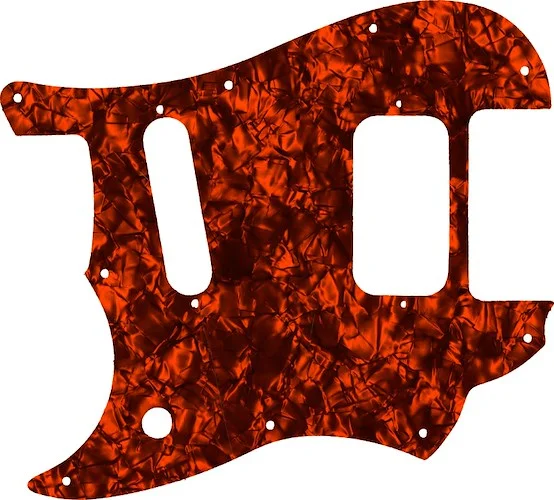 WD Custom Pickguard For Left Hand Fender 2016-2019 Made In Mexico Duo-Sonic Offset HS - Custom Designed For Kurt Cobain Mustang Modification #28OP Orange Pearl/Black/White/Black