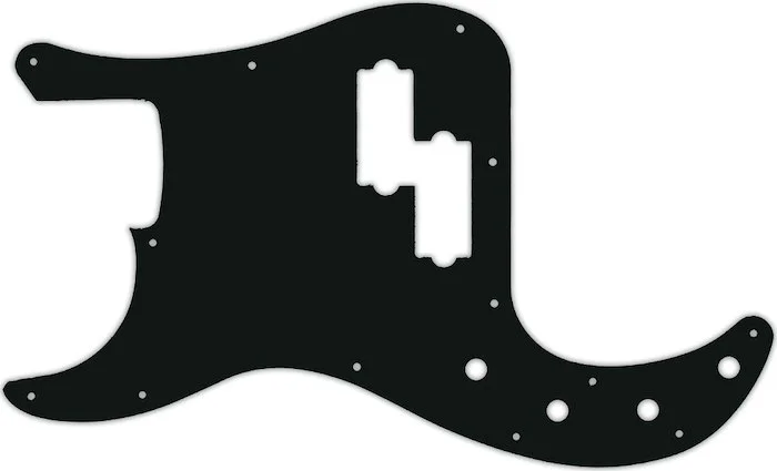 WD Custom Pickguard For Left Hand Fender 2016-2019 Made In Mexico Special Edition Deluxe PJ Bass #01A Black Ac