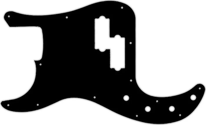 WD Custom Pickguard For Left Hand Fender 2016-2019 Made In Mexico Special Edition Deluxe PJ Bass #01T Black Th