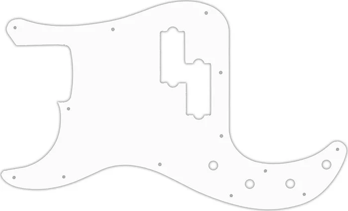 WD Custom Pickguard For Left Hand Fender 2016-2019 Made In Mexico Special Edition Deluxe PJ Bass #02 White