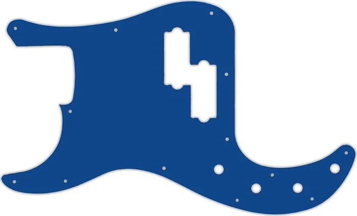 WD Custom Pickguard For Left Hand Fender 2016-2019 Made In Mexico Special Edition Deluxe PJ Bass #08 Blue/Whit