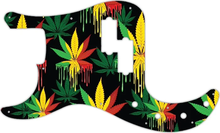 WD Custom Pickguard For Left Hand Fender 2016-2019 Made In Mexico Special Edition Deluxe PJ Bass #GC01 Rasta C