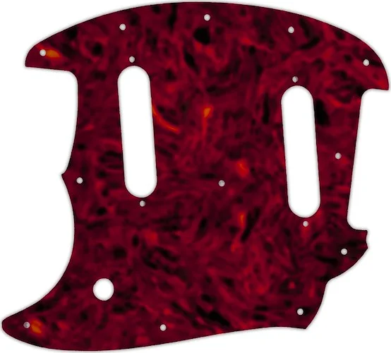 WD Custom Pickguard For Left Hand Fender 2017-Present Classic Style Mustang #05T Tortoise Shell Solid (Semi-Tr