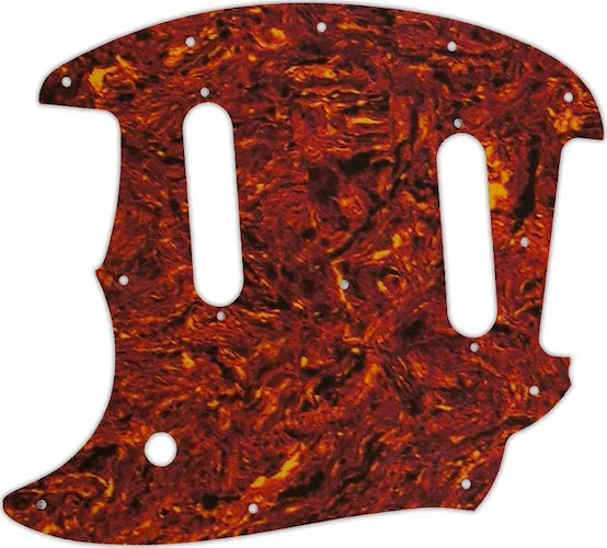 WD Custom Pickguard For Left Hand Fender 2017-Present Classic Style Mustang #05W Tortoise Shell/White