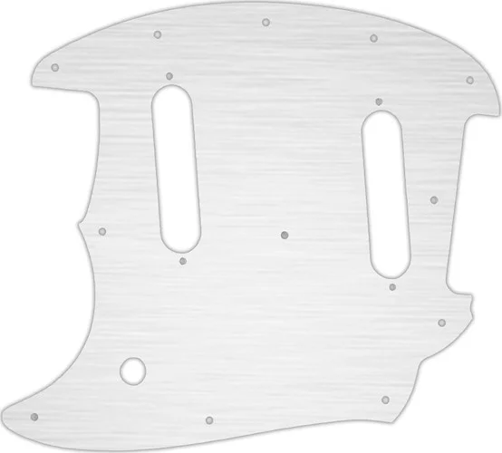 WD Custom Pickguard For Left Hand Fender 2017-Present Classic Style Mustang #13 Simulated Brushed Silver/Black