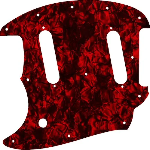 WD Custom Pickguard For Left Hand Fender 2017-Present Classic Style Mustang #28DRP Dark Red Pearl/Black/White/Black