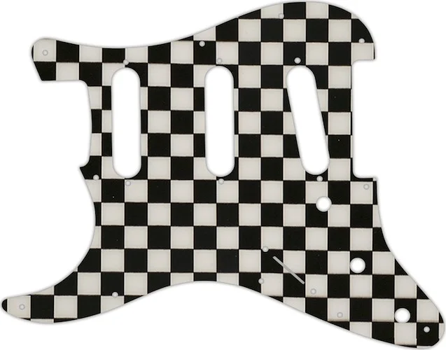 WD Custom Pickguard For Left Hand Fender 2017-2019 American Professional Stratocaster #CK01 Checkerboard Graphic