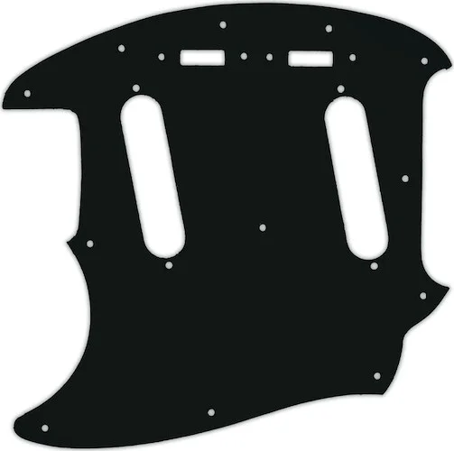 WD Custom Pickguard For Left Hand Fender 2017-Present Made In Japan Traditional 60s Mustang #01A Black Acrylic