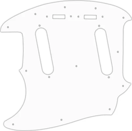 WD Custom Pickguard For Left Hand Fender 2017-Present Made In Japan Traditional 60s Mustang #04 White/Black/Wh