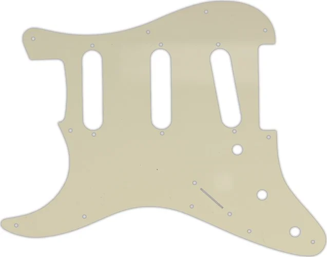 WD Custom Pickguard For Left Hand Fender 2017-2019 American Professional Stratocaster #55S Parchment Solid