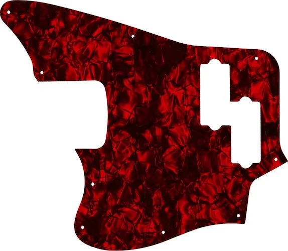 WD Custom Pickguard For Left Hand Fender 2018 Player Series Jaguar Bass #28DRP Dark Red Pearl/Black/White/Black