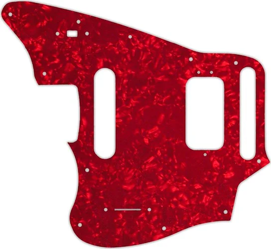 WD Custom Pickguard For Left Hand Fender 2018-Present Made In Mexico Player Series Jaguar #28R Red Pearl/White