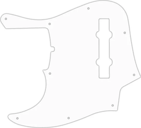 WD Custom Pickguard For Left Hand Fender 2019 5 String American Ultra Jazz Bass V #02T White Thin