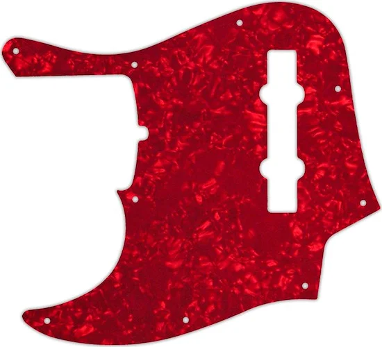 WD Custom Pickguard For Left Hand Fender 2019 5 String American Ultra Jazz Bass V #28R Red Pearl/White/Black/W