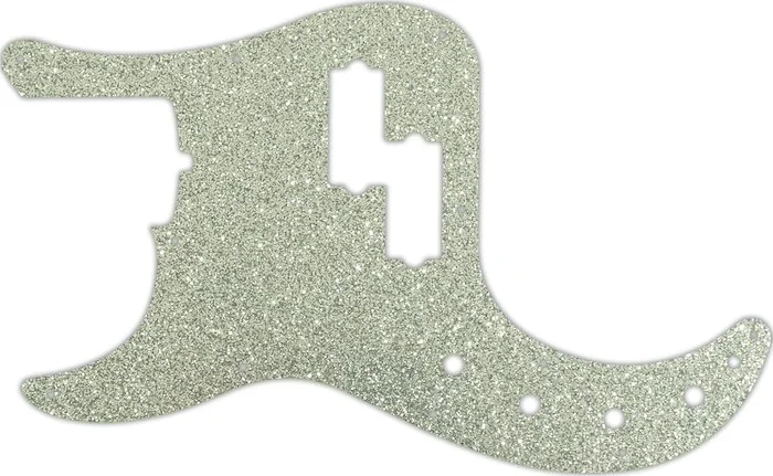 WD Custom Pickguard For Left Hand Fender 2019 American Ultra Precision Bass #60SS Silver Sparkle