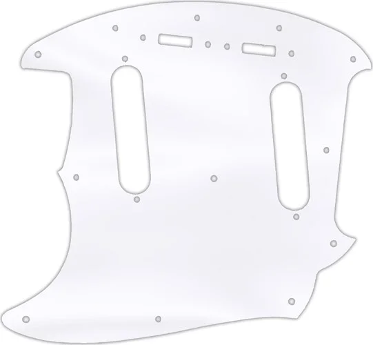 WD Custom Pickguard For Left Hand Fender 2019 Made In Mexico Vintera 60's Mustang #45T Clear Acrylic Thin