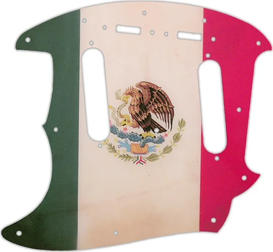WD Custom Pickguard For Left Hand Fender 2019 Made In Mexico Vintera 60's Mustang #G12 Mexican Flag Graphic