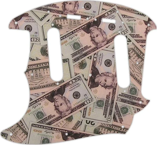 WD Custom Pickguard For Left Hand Fender 2019 Made In Mexico Vintera 60's Mustang #G16 Money Graphic