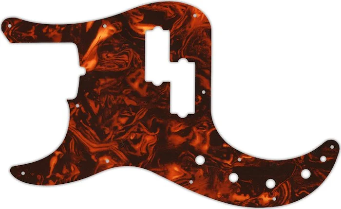 WD Custom Pickguard For Left Hand Fender 2019 American Ultra Precision Bass #05F Faux Tortiose