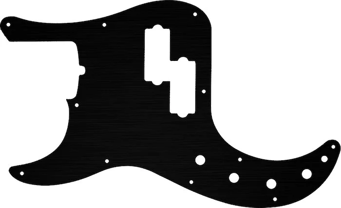 WD Custom Pickguard For Left Hand Fender 2019 American Ultra Precision Bass #27T Simulated Black Anodized Thin
