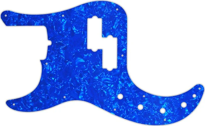 WD Custom Pickguard For Left Hand Fender 2019 American Ultra Precision Bass #28BU Blue Pearl/White/Black/White