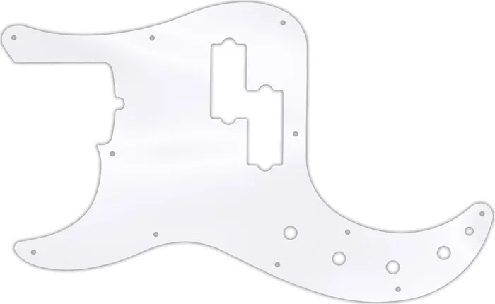 WD Custom Pickguard For Left Hand Fender 2019 American Ultra Precision Bass #45 Clear Acrylic