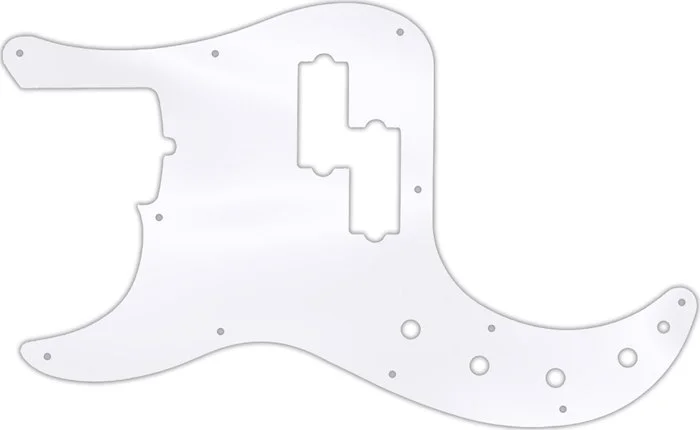 WD Custom Pickguard For Left Hand Fender 2019 American Ultra Precision Bass #45T Clear Acrylic Thin