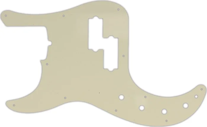 WD Custom Pickguard For Left Hand Fender 2019 American Ultra Precision Bass #55 Parchment 3 Ply