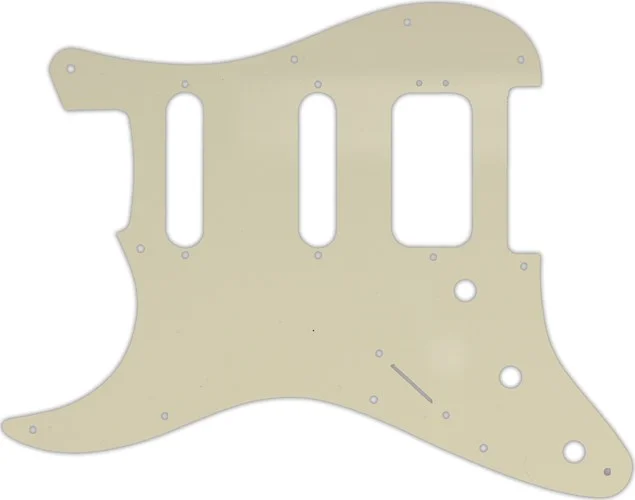 WD Custom Pickguard For Left Hand Fender 2019 American Ultra Stratocaster HSS #55S Parchment Solid