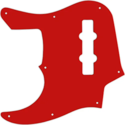WD Custom Pickguard For Left Hand Fender 22 Fret Longhorn Jazz Bass #07 Red/White/Red