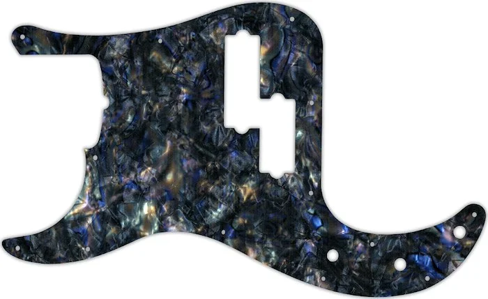 WD Custom Pickguard For Left Hand Fender 5 String American Professional Precision Bass #35 Black Abalone