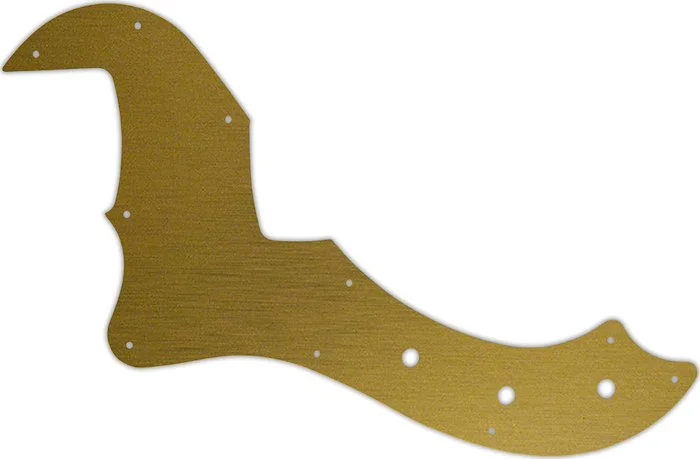 WD Custom Pickguard For Left Hand Fender 5 String American Standard Dimension Bass V #14 Simulated Brushed Gol