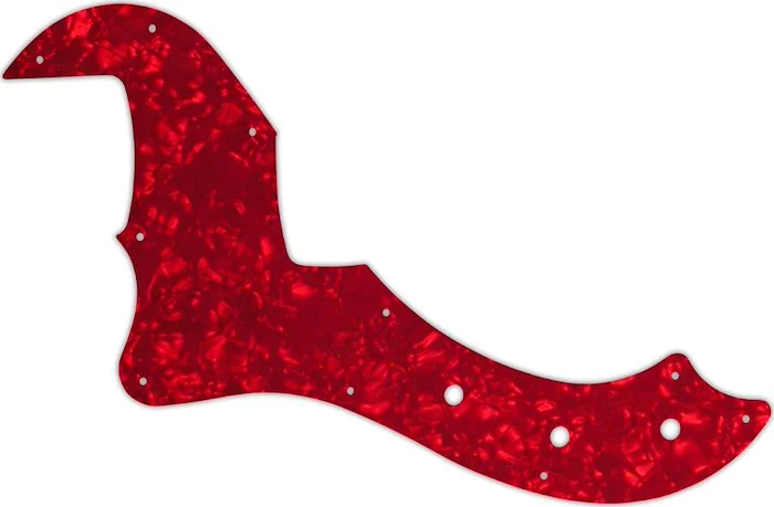 WD Custom Pickguard For Left Hand Fender 5 String American Standard Dimension Bass V #28R Red Pearl/White/Blac