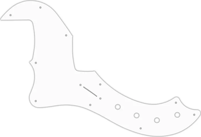 WD Custom Pickguard For Left Hand Fender 5 String American Deluxe Or American Elite Dimension Bass V #02M Whit