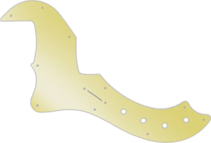 WD Custom Pickguard For Left Hand Fender 5 String American Deluxe Or American Elite Dimension Bass V #10GD Gol