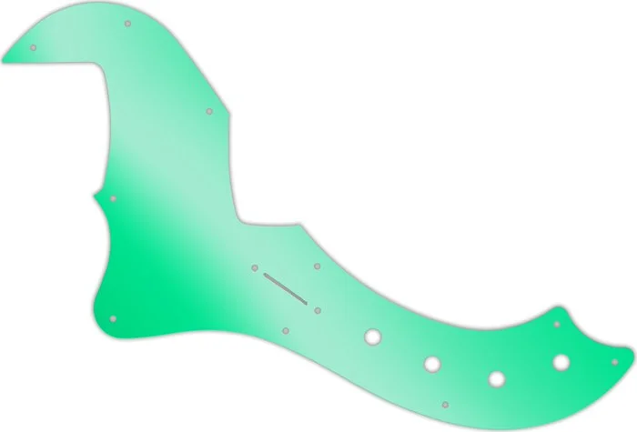 WD Custom Pickguard For Left Hand Fender 5 String American Deluxe Or American Elite Dimension Bass V #10GR Gre